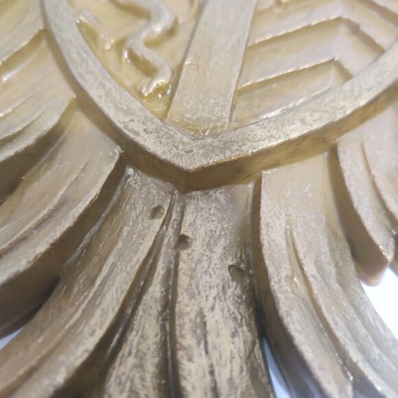 2 Vtg Syroco Decor Knight Coat of Arms Eagle Wall Plaque 7248 & 7249 14.5x9.5" - Picture 13 of 16